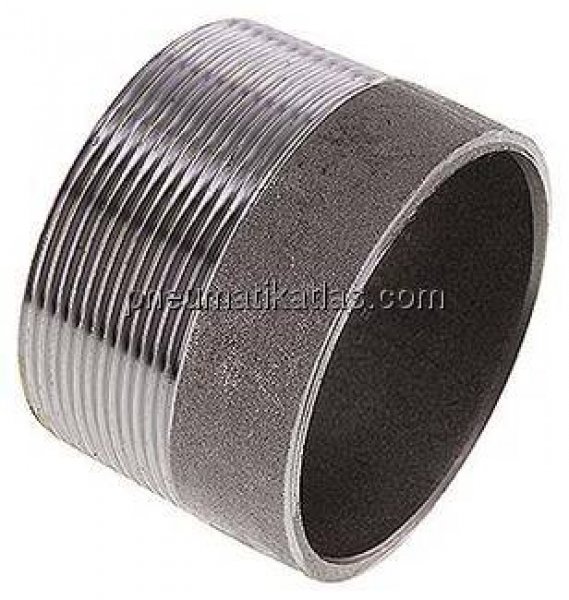 Anschweißnippel R 2-1/2"-50mm-76,1mm, ST 37, Stahl schwarz