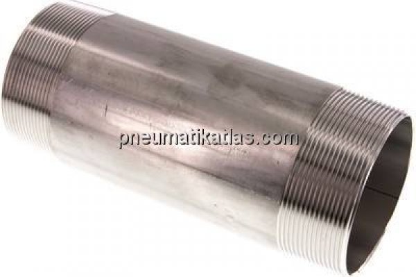 Rohrdoppelnippel R 3"-200mm, 1.4571