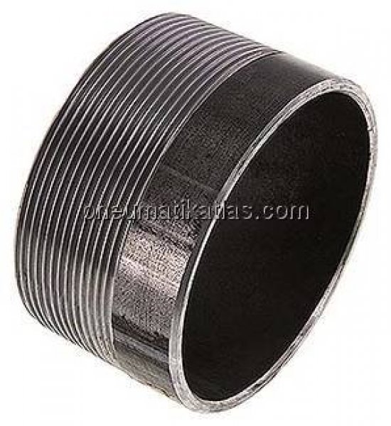 Anschweißnippel R 3"-50mm-88,9mm, ST 37, Stahl schwarz