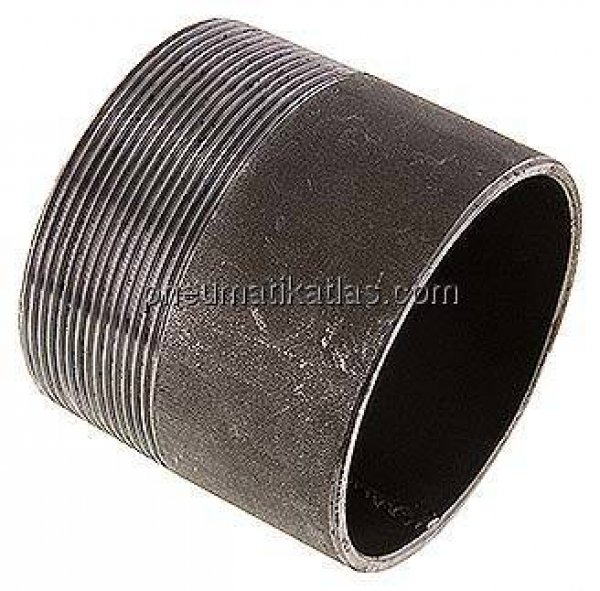 Anschweißnippel R 3"-80mm-88,9mm, ST 37, Stahl schwarz