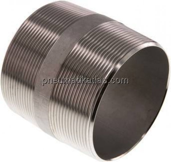 Rohrdoppelnippel R 3"-80mm, 1.4571