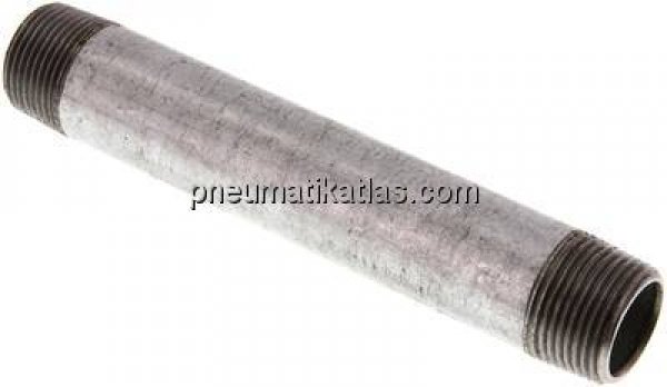 Rohrdoppelnippel R 3/4"-150mm, Stahlrohr ST 37 verzinkt