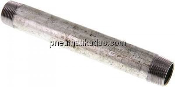 Rohrdoppelnippel R 3/4"-180mm, Stahlrohr ST 37 verzinkt