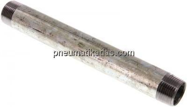 Rohrdoppelnippel R 3/4"-200mm, Stahlrohr ST 37 verzinkt