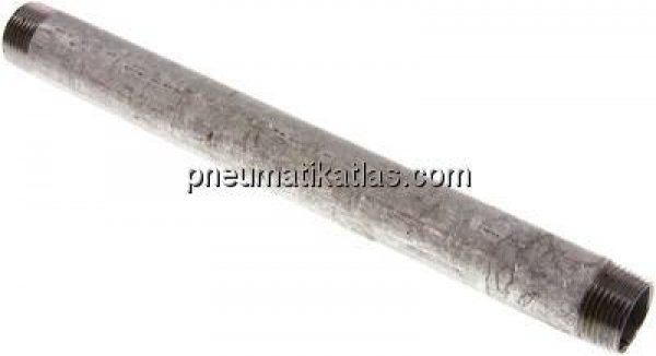 Rohrdoppelnippel R 3/4"-250mm, Stahlrohr ST 37 verzinkt