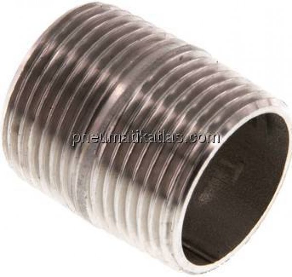 Rohrdoppelnippel R 3/4"-30mm, 1.4571