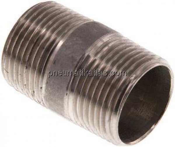 Rohrdoppelnippel R 3/4"-40mm, 1.4571