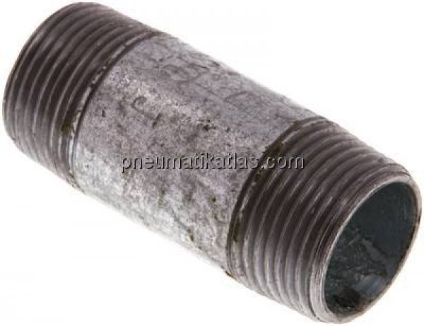 Rohrdoppelnippel R 3/4"-60mm, Stahlrohr ST 37 verzinkt