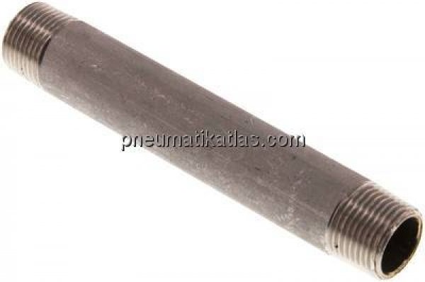 Rohrdoppelnippel R 3/8"-100mm, 1.4571