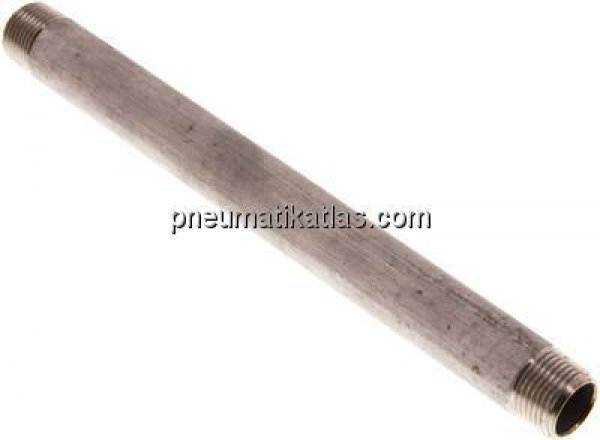 Rohrdoppelnippel R 3/8"-180mm, 1.4571