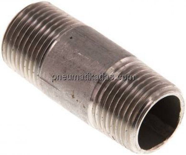 Rohrdoppelnippel R 3/8"-40mm, 1.4571