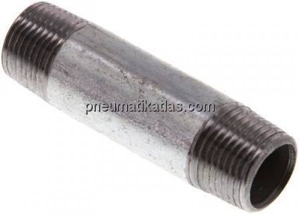 Rohrdoppelnippel R 3/8"-60mm, Stahlrohr ST 37 verzinkt