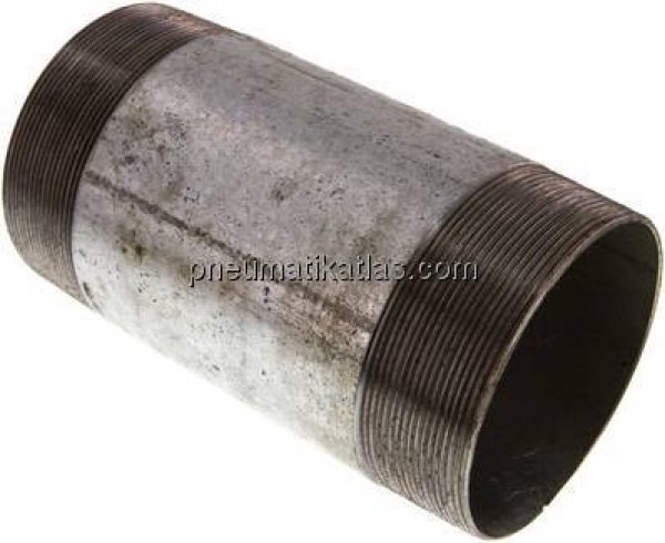 Rohrdoppelnippel R 4"-200mm, Stahlrohr ST 37 verzinkt