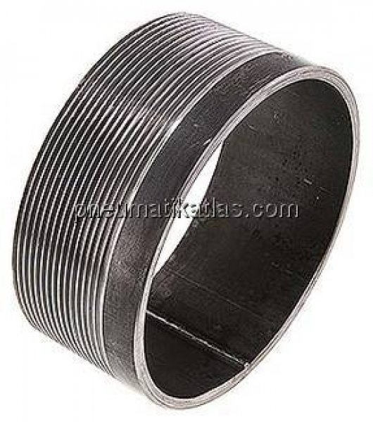 Anschweißnippel R 4"-50mm-114,3mm, ST 37, Stahl schwarz