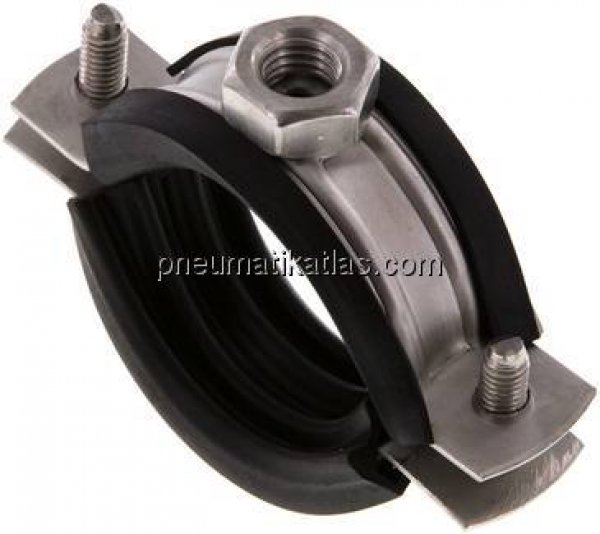 Rohrschelle, 40 - 43mm, 1.4404, mit Einlage