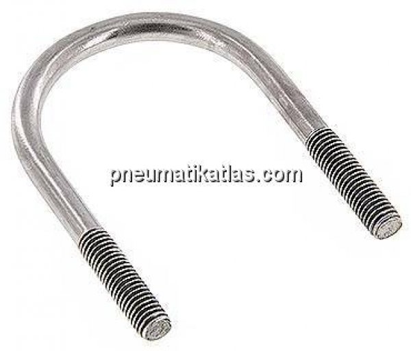 Rundstahlbügel, M 8, 48,3mm, 1.4301