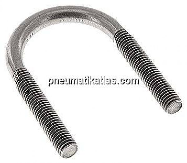 Rundstahlbügel, M 10, 38 - 42,4mm, 1.4301