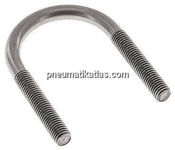 Rundstahlbügel, M 10, 44,5 - 48,3mm, 1.4301