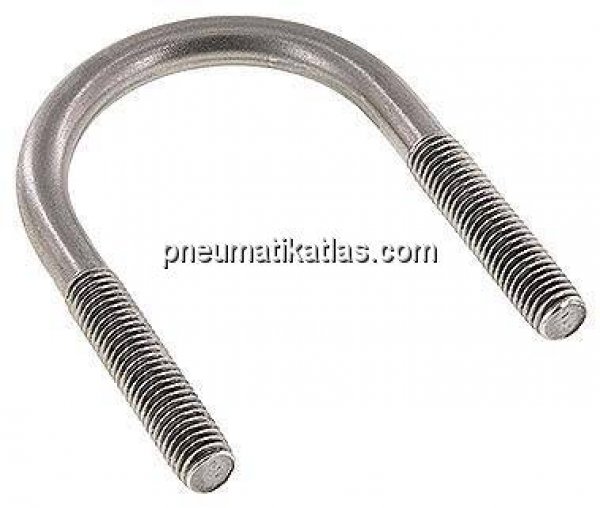 Rundstahlbügel, M 12, 57 - 60,3mm, 1.4301