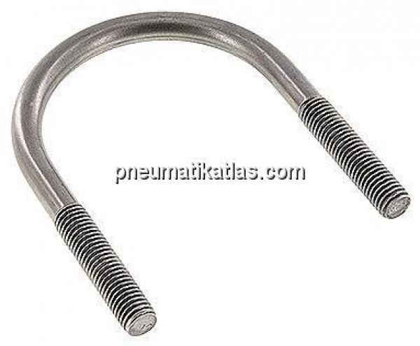 Rundstahlbügel, M 12, 76,1mm, 1.4301