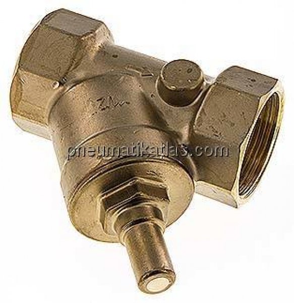 Schrägsitz-Rückschlagventil, Rp 1-1/2", PN 10 / FKM-Dichtung, Messing