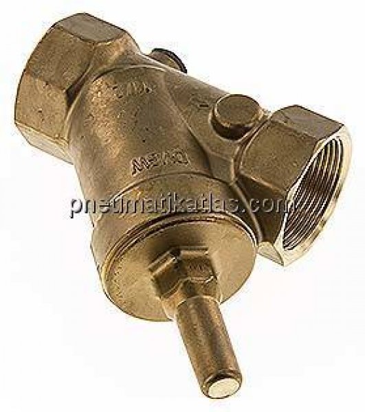Schrägsitz-Rückschlagventil, Rp 2", PN 10 / FKM-Dichtung, Messing