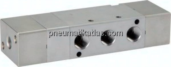 5/3-Wege Pneumatikventil, Mittelstellung geschlossen, G 1/4" (Pilot G 1/8")
