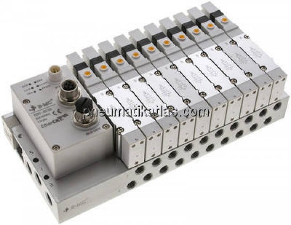 Ventilterminal 10x5/2-Wege, EtherCAT, G 1/8" an Grundplatte (seitlich)