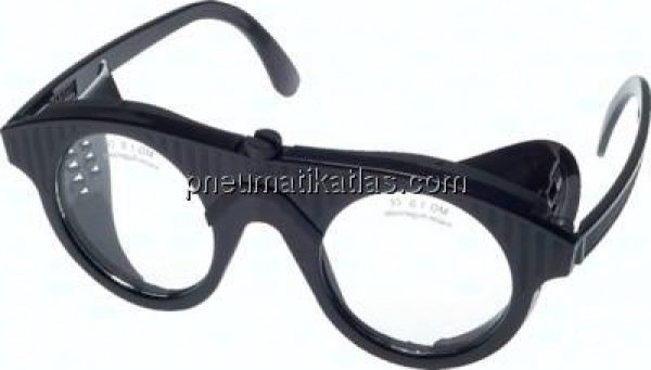 Standard-Schutzbrille, robuste und preisgünstige Universalbrille, Mittelschraube für Glaswechsel, Gl