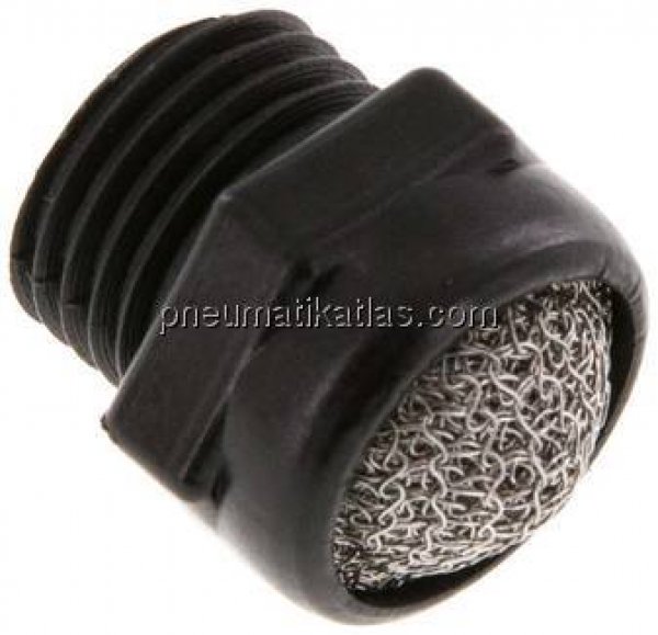 Schalldämpfer G 1/4", Drahtgewebe, Polyamid