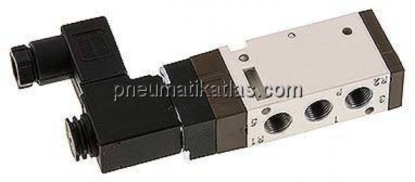 5/2-Wege Magnetventil, G 1/8", Federrückstellung, 12 V=
