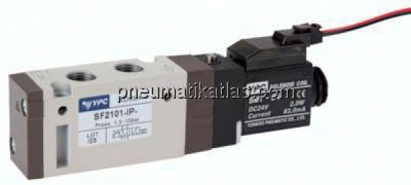 5/2-Wege Magnetventil, G 1/8", Federrückstellung, 24 V=