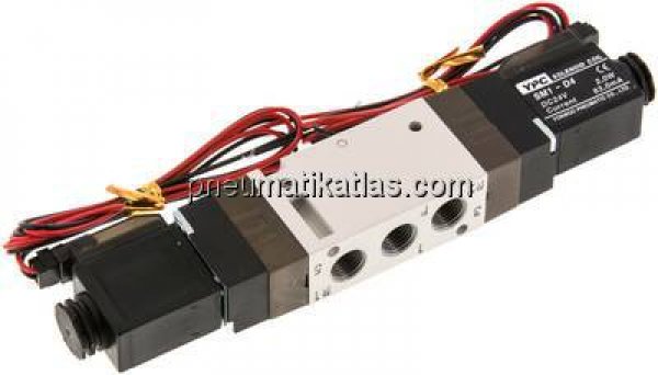 5/2-Wege Magnetventil, G 1/8", Impulsventil, 24 V=