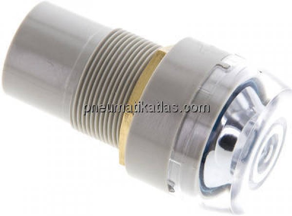 Kunststoff-Druckanzeige, blau, Steckschlauch 4 mm Ø außen