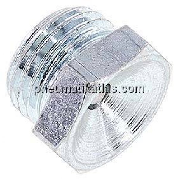 Gerader Trichterschmiernippel, M 10 x 1, Stahl verzinkt