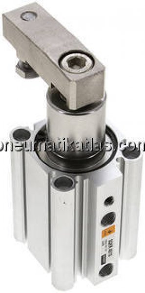 Schwenkspanner / Klemmzylinder Ø 40 mm, Klemmhub 10mm rechtsschwenkend (schwenkt beim Klemmen im Uhr