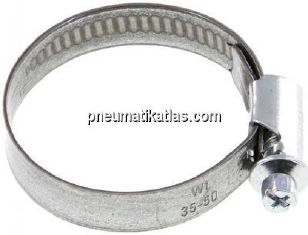 12mm Schlauchschelle 35 - 50mm, Stahl verzinkt (W1) (NORMA)