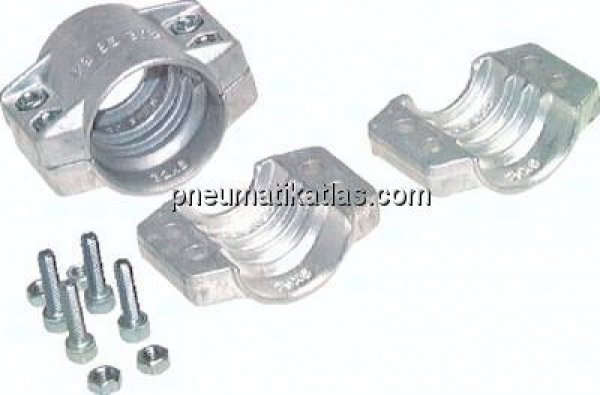 Klemmschalen 98 - 101mm, Aluminium, EN14420-3 (DIN2817)