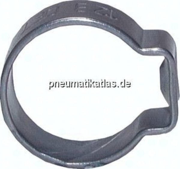 1-Ohr-Schlauchschelle 24,1 - 27mm, Edelstahl