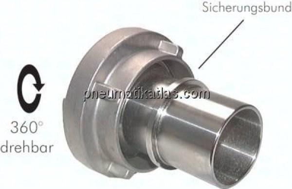 Storz-Kupplung 25-D, 25 (1")mm Schlauch, Aluminium (geschmiedet)