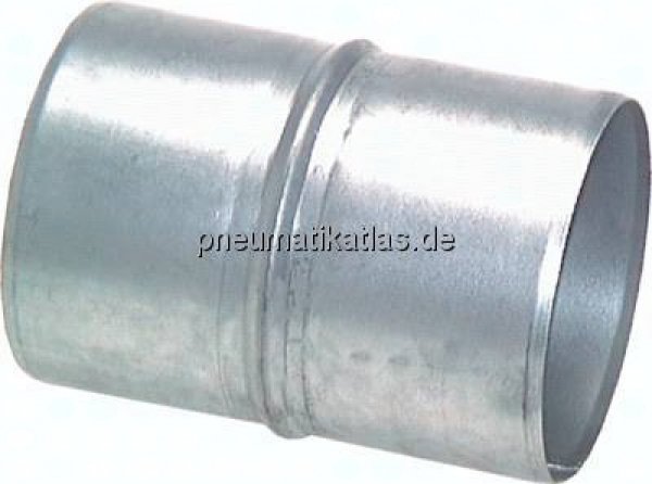 Schlauchverbindungsrohr 125 (5")mm-125 (5")mm, Stahl verzinkt