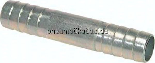 Schlauchverbindungsrohr 38 (1-1/2")mm-38 (1-1/2")mm, Stahl verzinkt