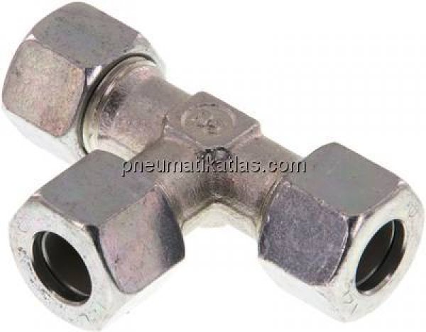 T-Schneidringverschraubung 12 L (M18x1,5), Stahl verzinkt