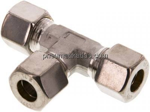 T-Schneidringverschraubung 14 S (M22x1,5), Klemmring 1.4571 (NC)