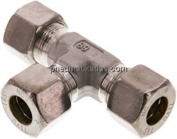 T-Schneidringverschraubung 16 S (M24x1,5), Klemmring 1.4571 (NC)