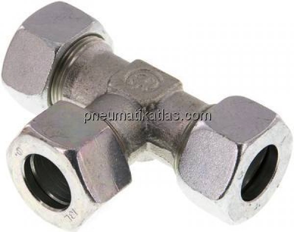 T-Schneidringverschraubung 18 L (M26x1,5), Stahl verzinkt