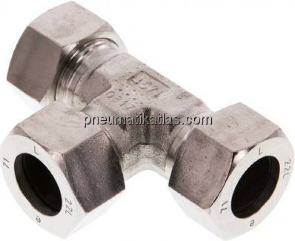 T-Schneidringverschraubung 22 L (M30x2), 1.4571