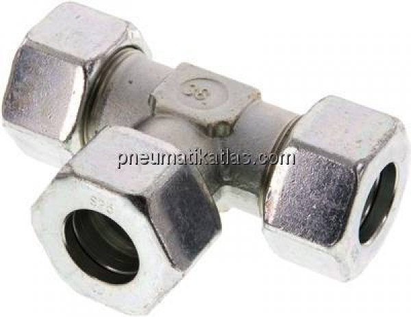 T-Schneidringverschraubung 25 S (M36x2), Stahl verzinkt