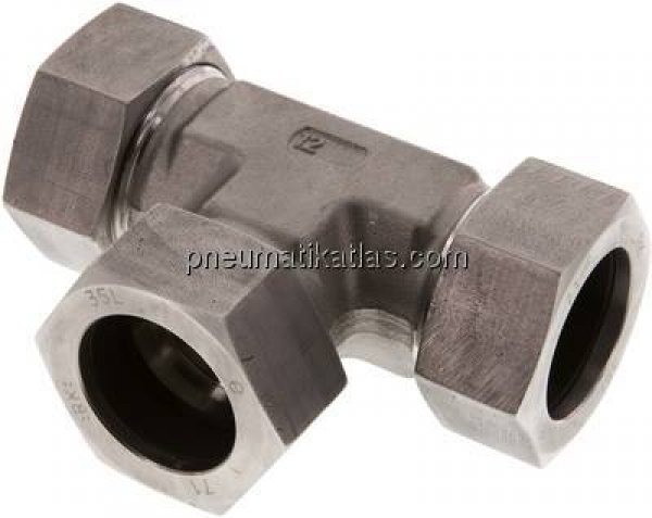 T-Schneidringverschraubung 35 L (M45x2), 1.4571