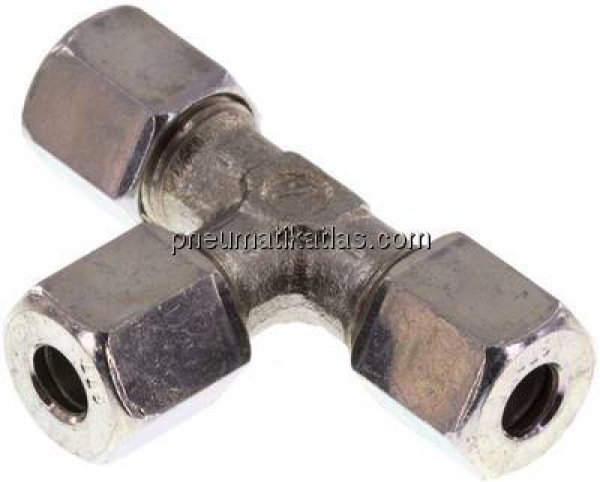 T-Schneidringverschraubung 5 LL (M10x1), Stahl verzinkt